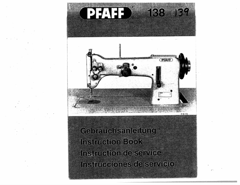 Page n°1 - Manuel utilisateur Pfaff 139