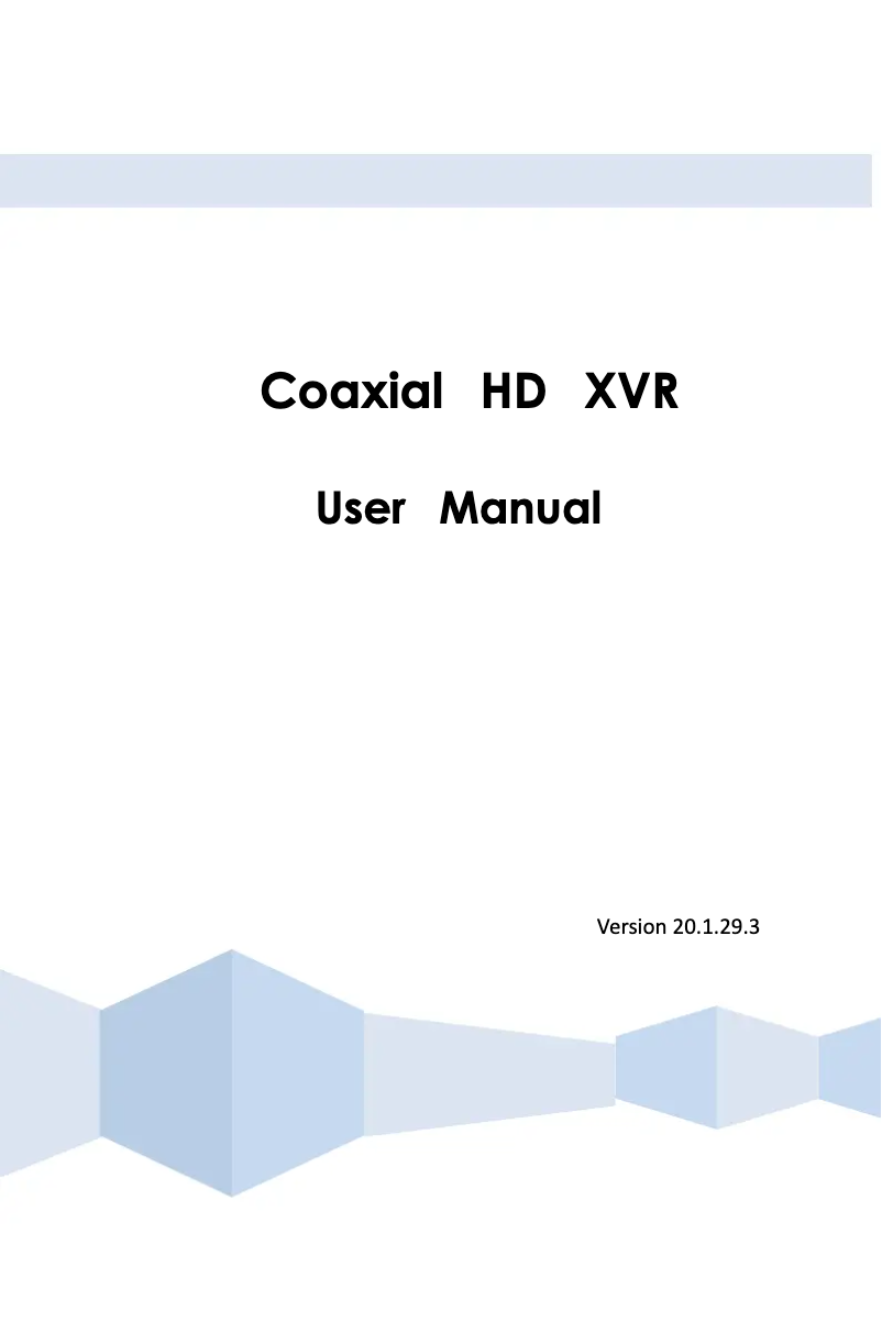 Image de la première page du manuel de l'appareil VS-XHVR4C5MN-305