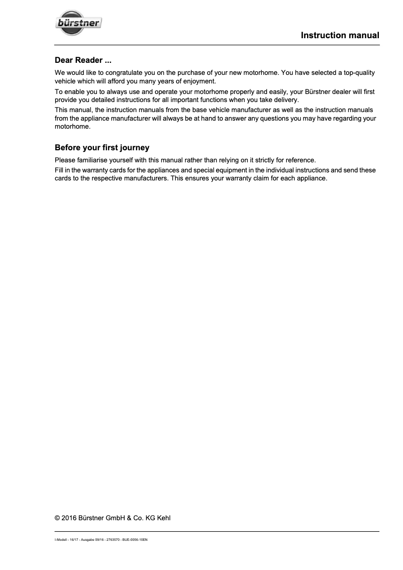 Image de la première page du manuel de l'appareil I-Modell (2017)