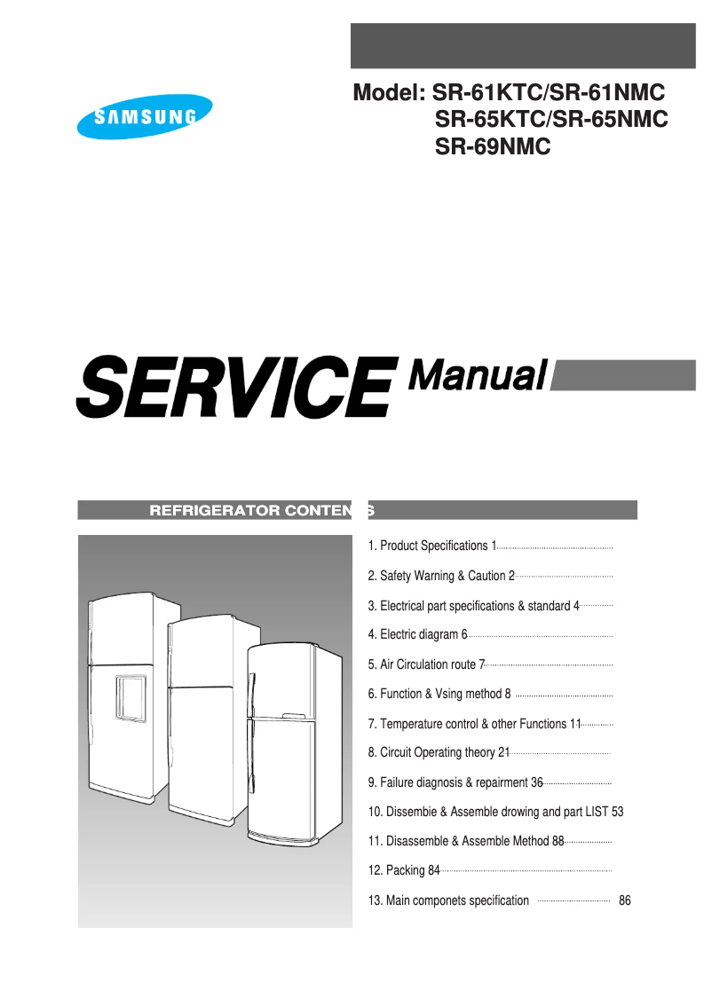Page n°1 - Manuel utilisateur Samsung SR-67KTC