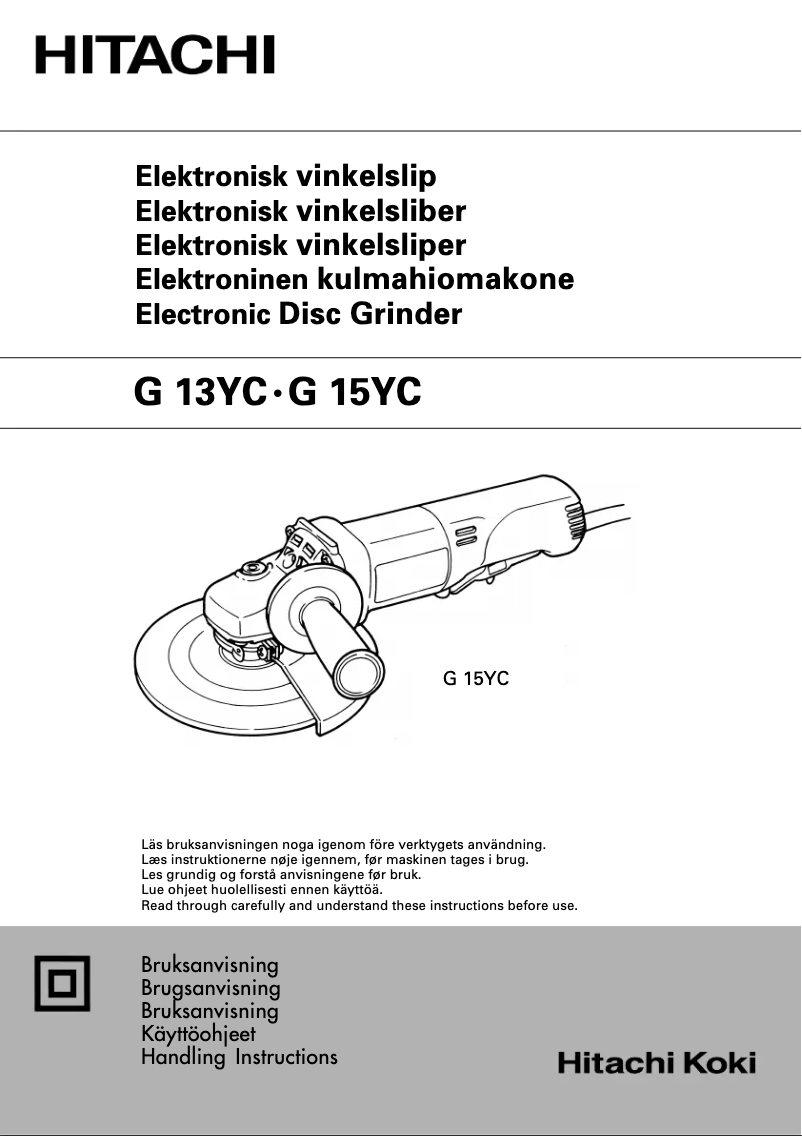 Page 1 de la notice Manuel utilisateur Hitachi G 13YC