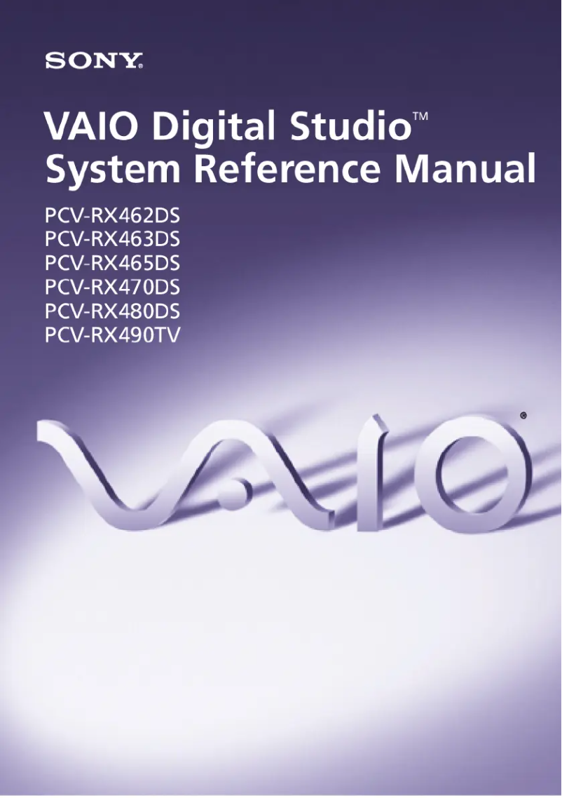 Página 1 del manual Manual de usuario Sony Vaio PCV-RX462DS