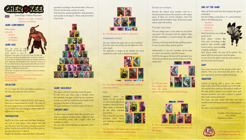 Page n°1 - Manuel utilisateur White Goblin Games Cherokee