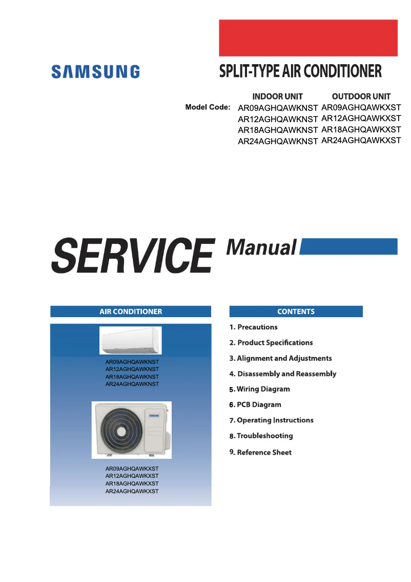 Image de la première page du manuel de l'appareil AR12AGHQAWKXST