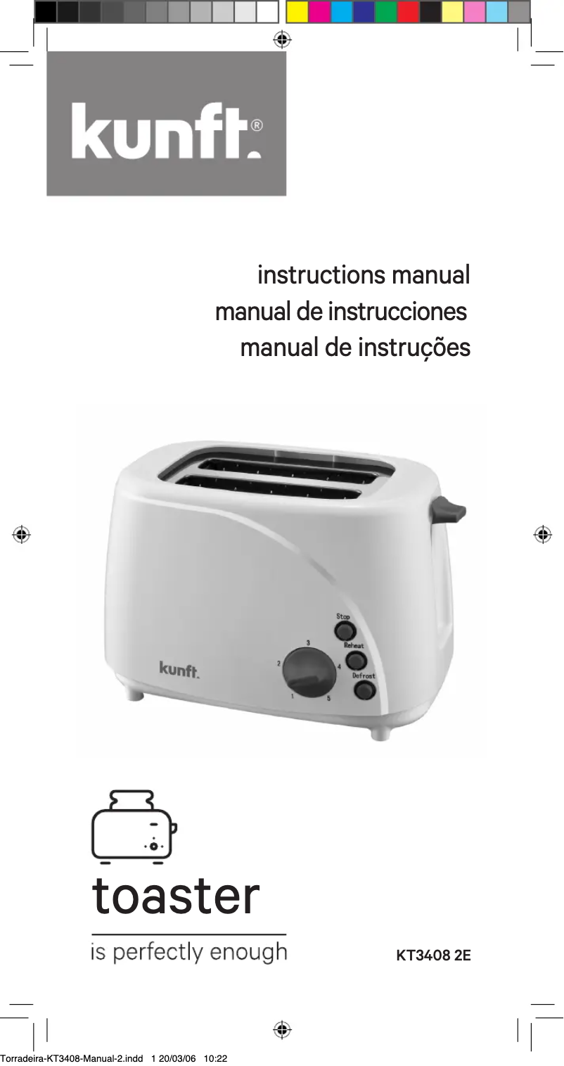 Page 1 de la notice Manuel utilisateur Kunft KT3408 2E
