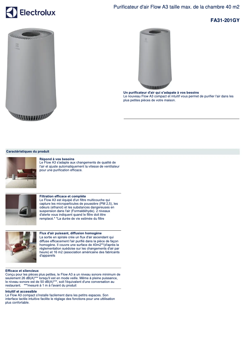 Image de la première page du manuel de l'appareil FA31-201GY