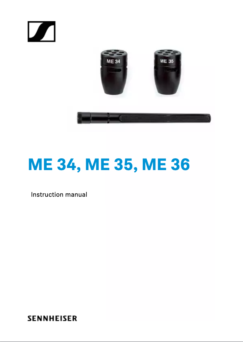 Page 1 de la notice Manuel utilisateur Sennheiser ME35