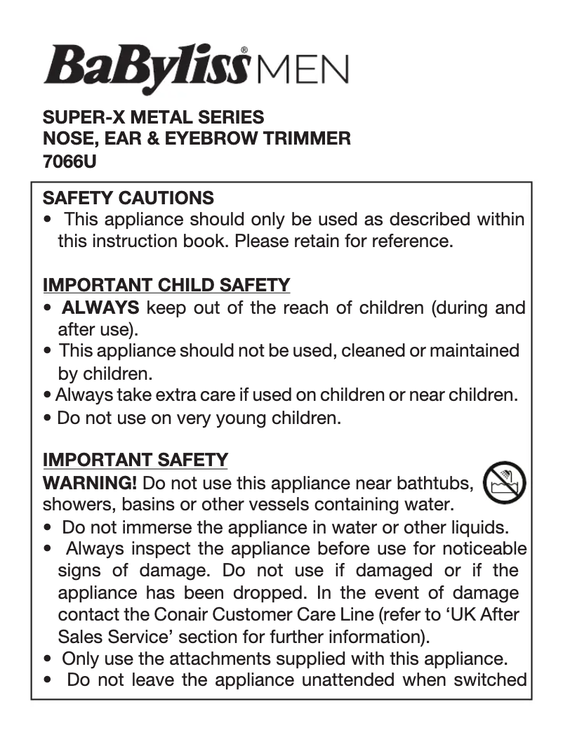 Image de la première page du manuel de l'appareil Super-X Metal 7066U