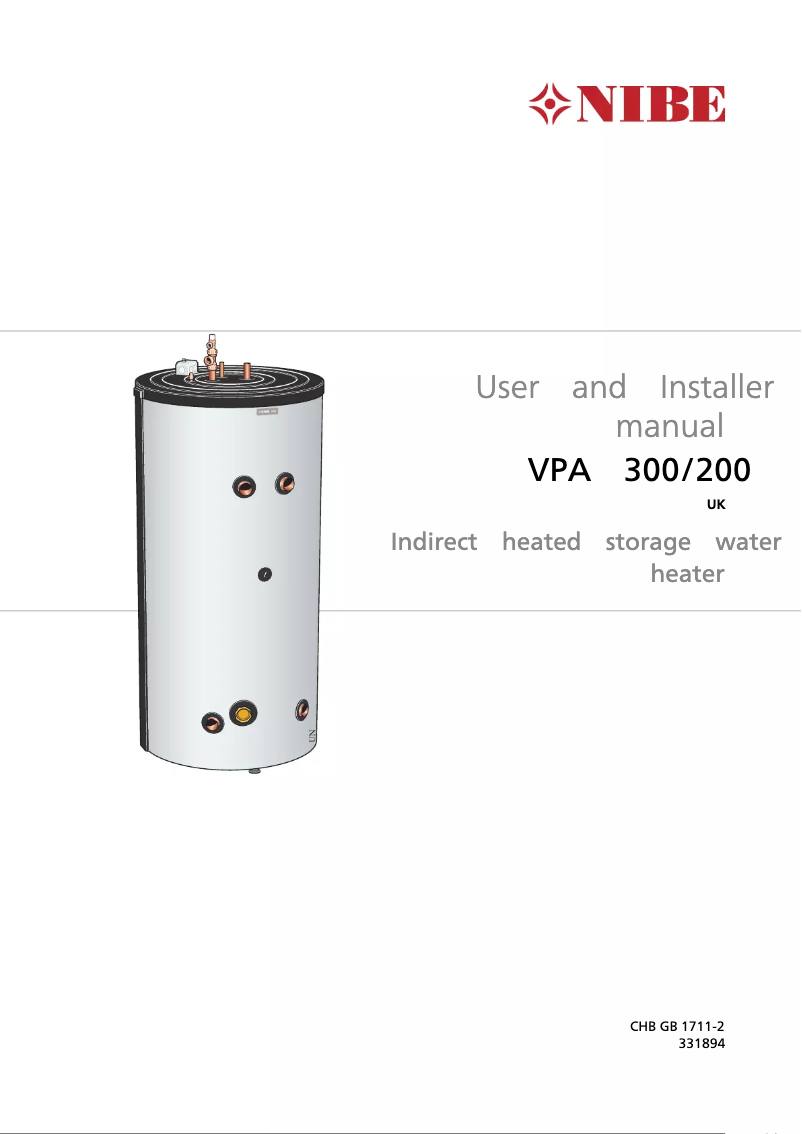 Page 1 de la notice Guide d'installation Nibe VPA 450