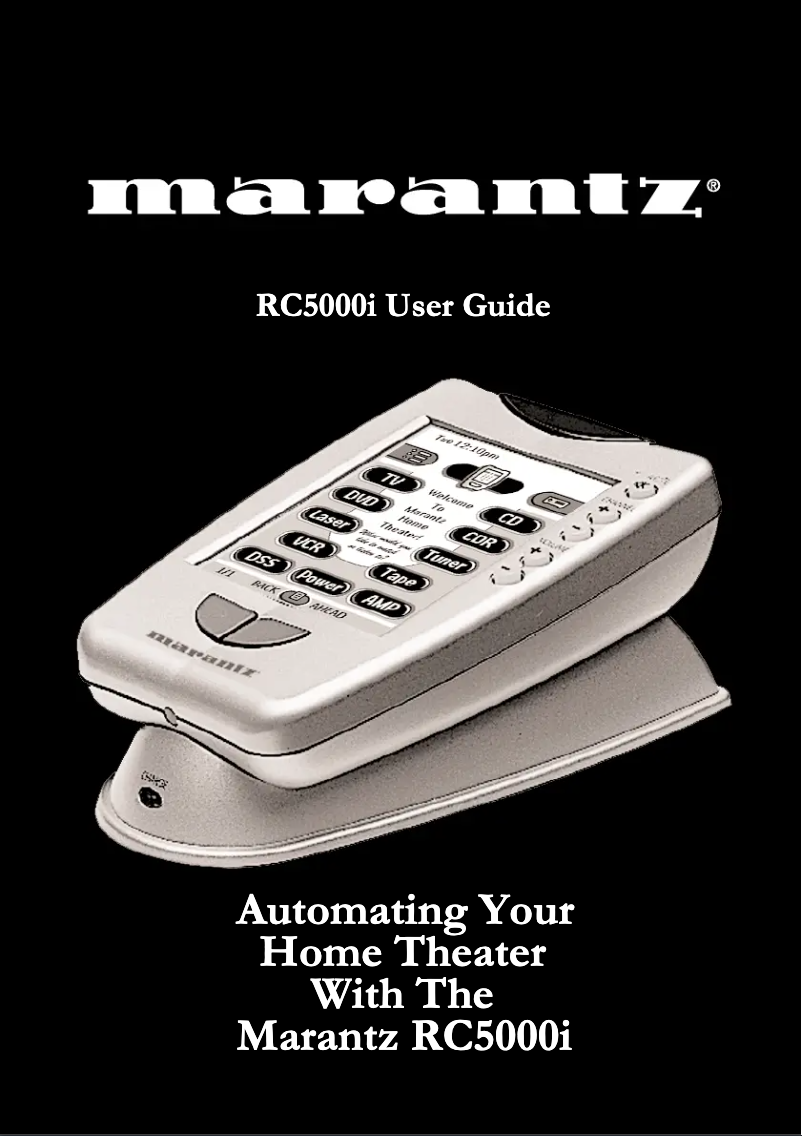 Página 1 del manual Manual de usuario Marantz RC5000i