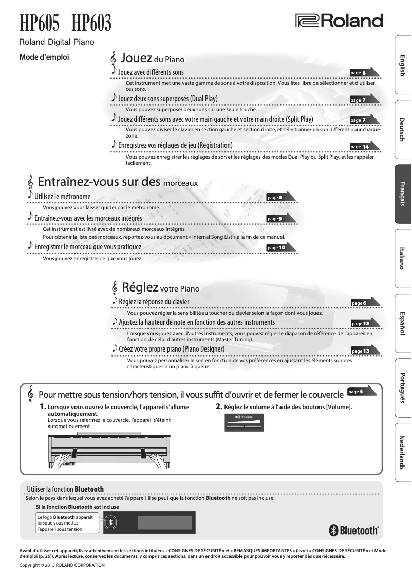 Image de la première page du manuel de l'appareil HP603