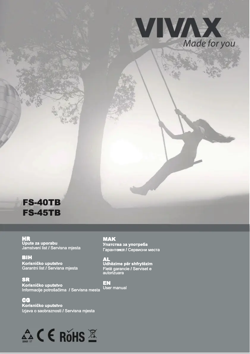 Page n°1 - Manuel utilisateur Vivax FS-45TB