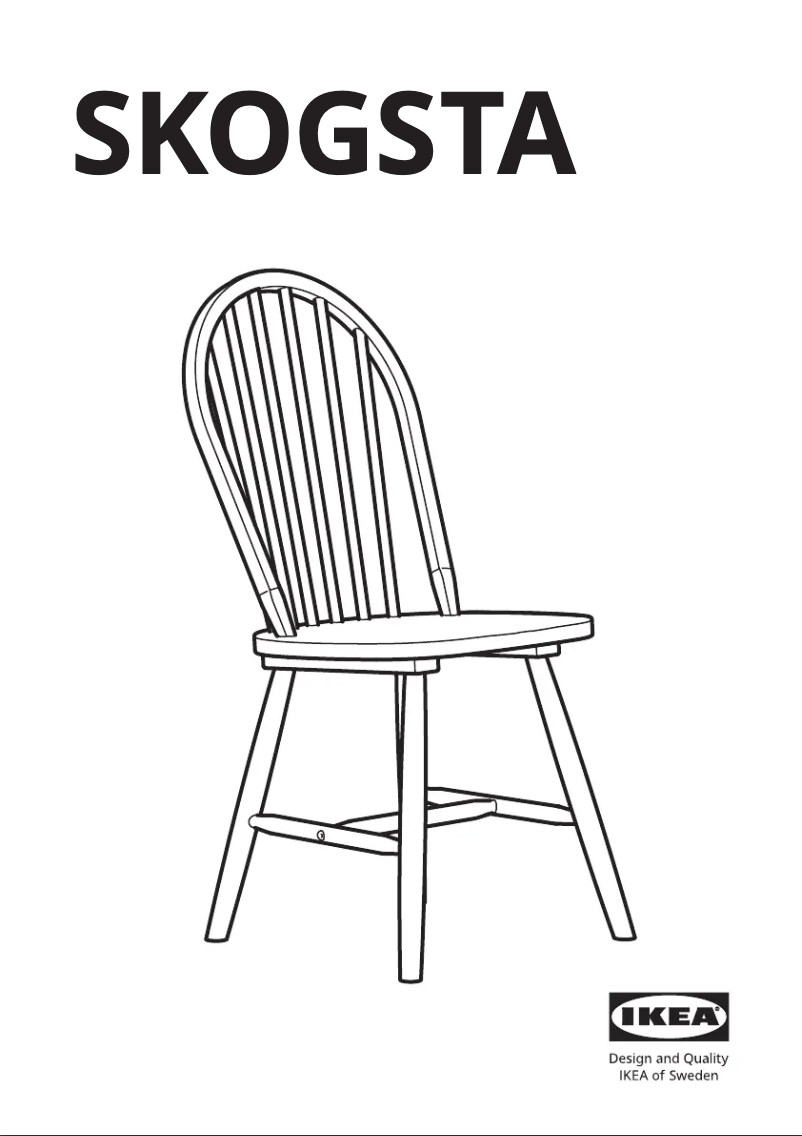 Page 1 de la notice Manuel utilisateur Ikea SKOGSTA 505.448.67