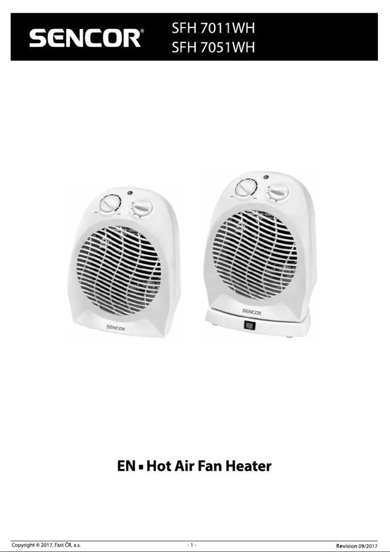 Page 1 de la notice Manuel utilisateur Sencor SFH 7011WH