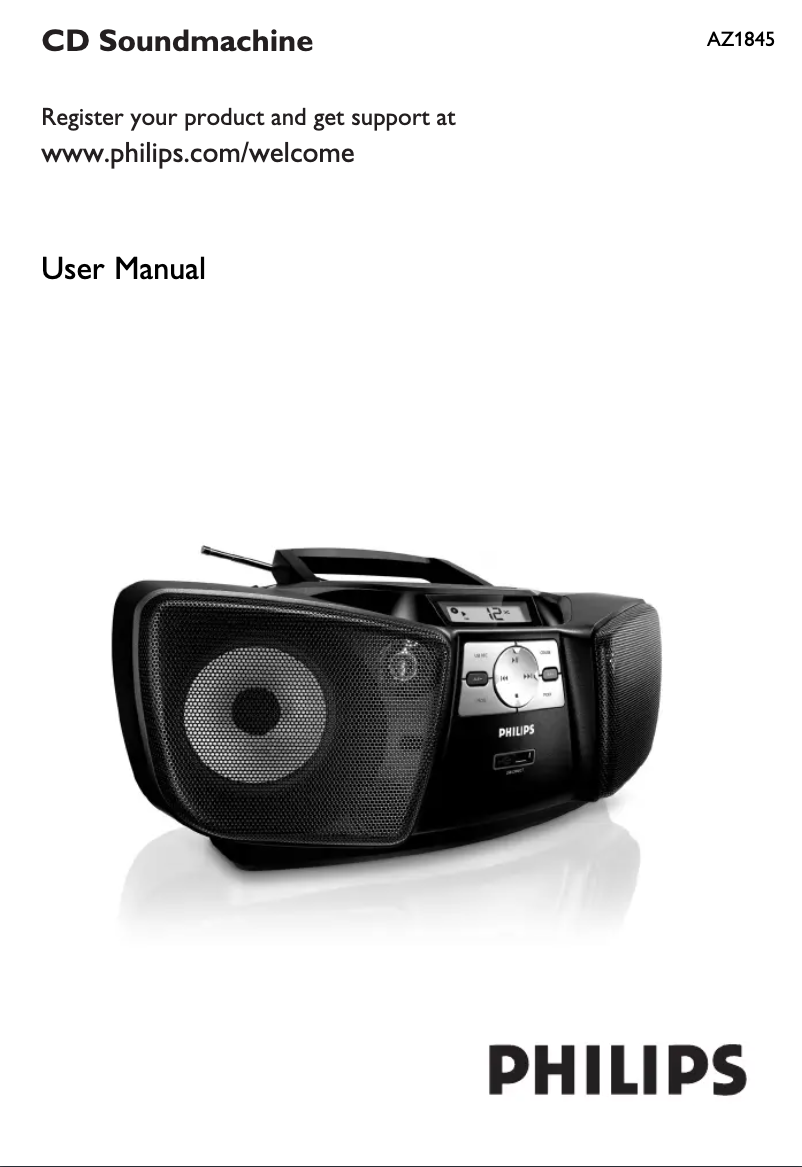 Page n°1 - Mode d'emploi Philips AZ1845