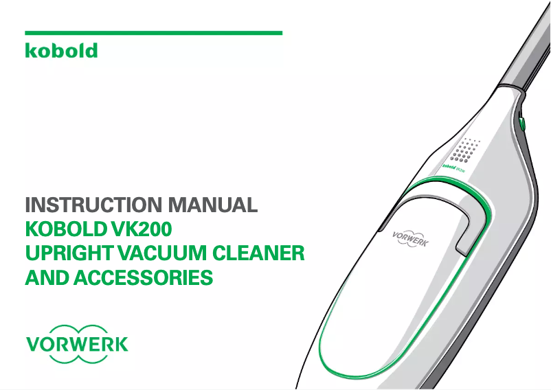 Page n°1 - Manuel utilisateur Vorwerk Kobold VK200