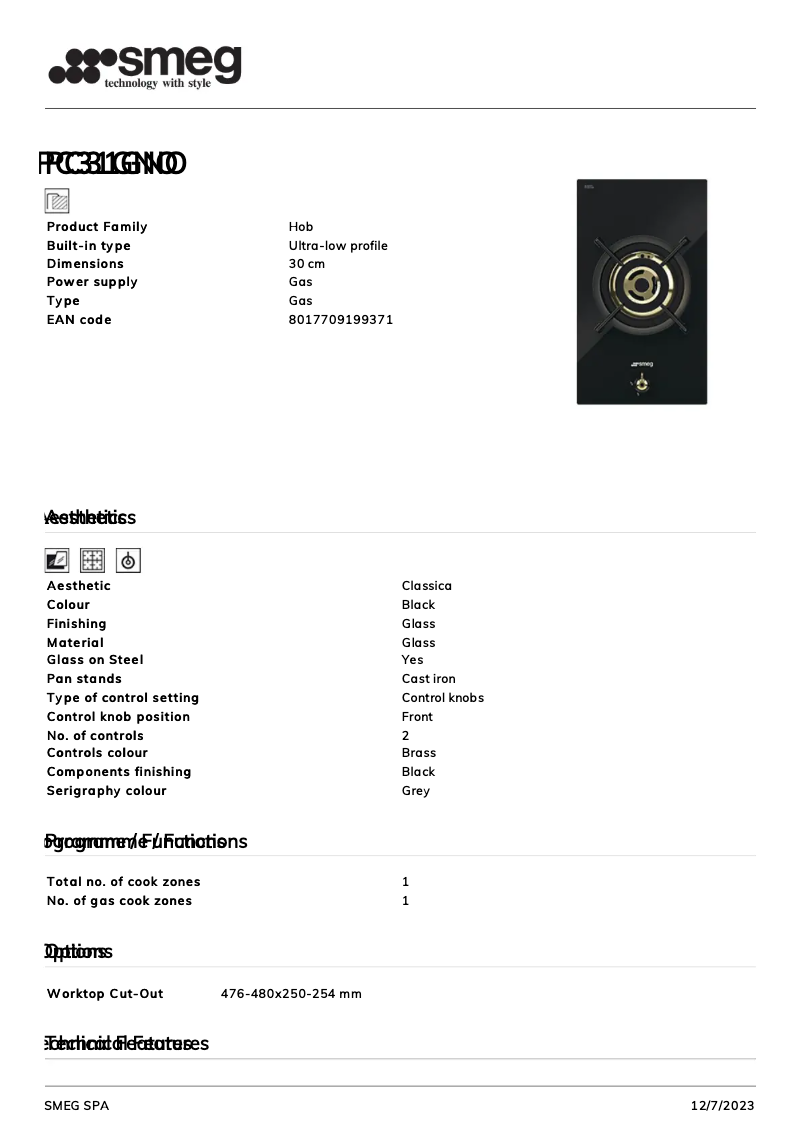 Image de la première page du manuel de l'appareil PC31GNO