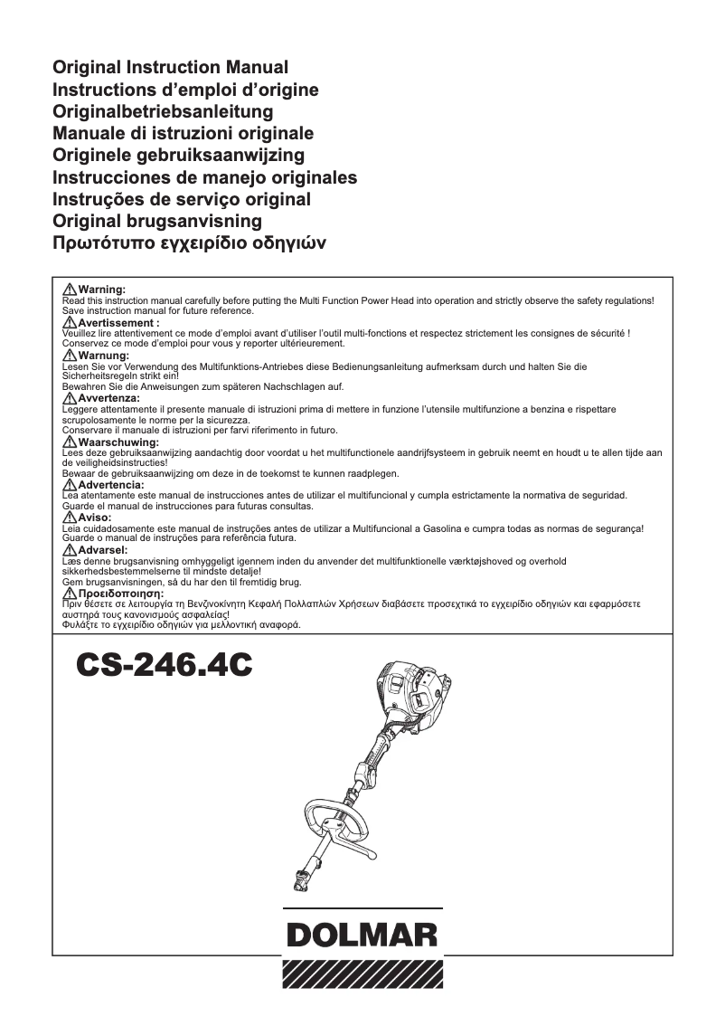 Página 1 del manual Manual de usuario Dolmar CS-246.4C