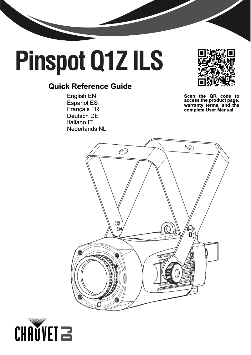 Page 1 de la notice Manuel utilisateur Chauvet Pinspot Q1Z ILS