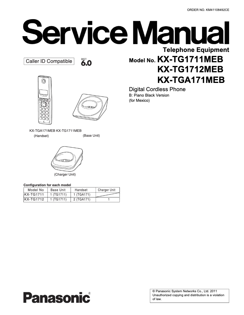 Página 1 del manual Manual de usuario Panasonic KX-TG1712MEB