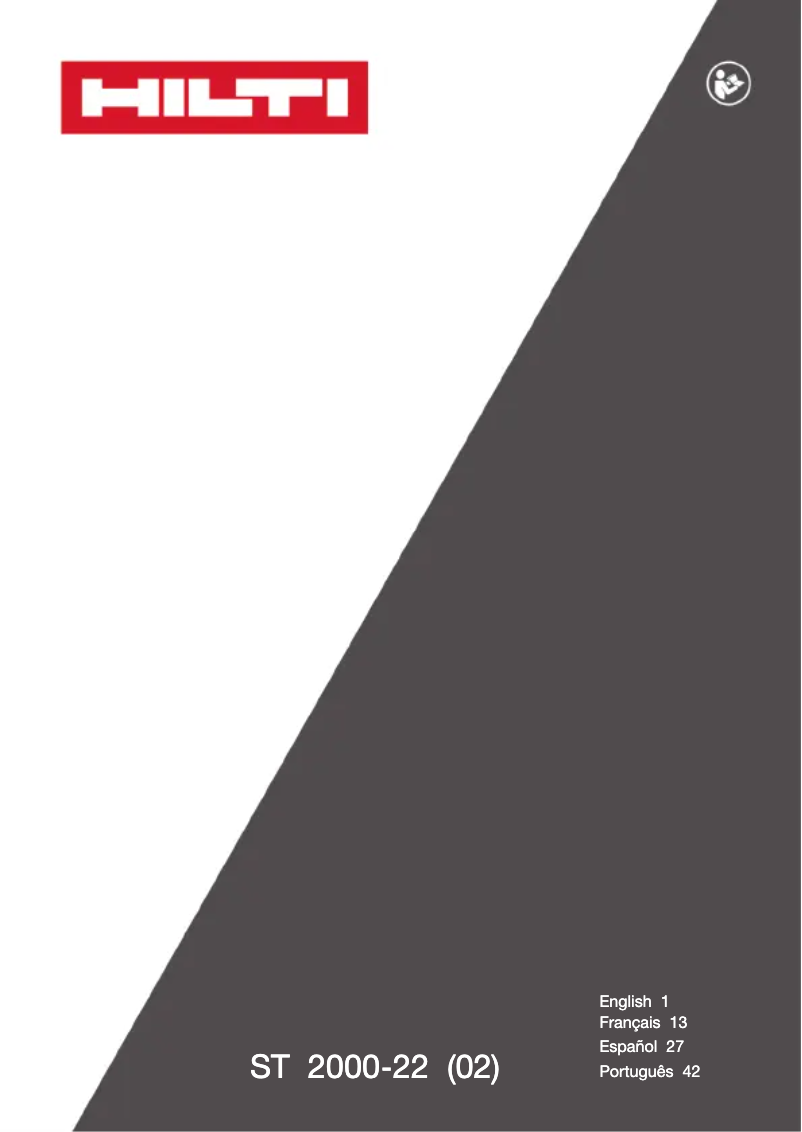 Page n°1 - Manuel utilisateur Hilti ST 2000-22