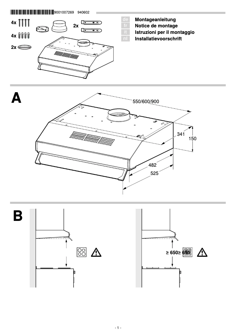 Page 1 de la notice Manuel utilisateur Bosch DHU642U