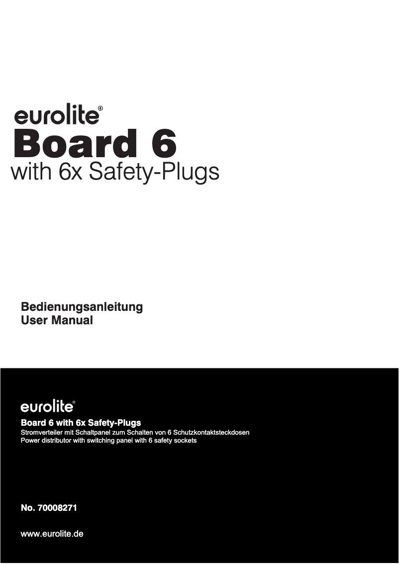 Page 1 de la notice Manuel utilisateur Eurolite Board 6