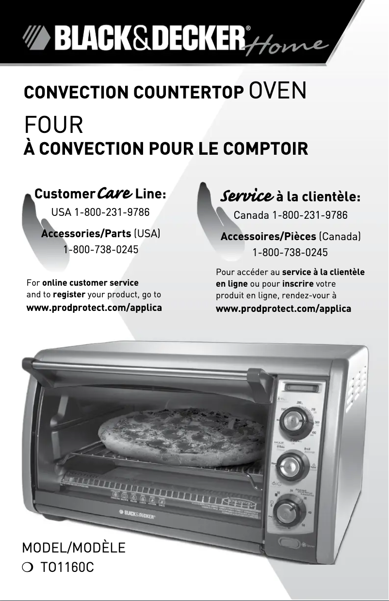 Page n°1 - Manuel utilisateur Black & Decker TO1160C