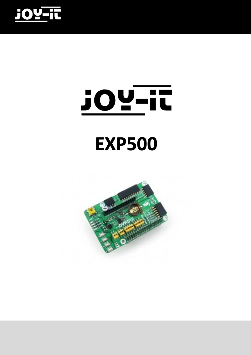Page n°1 - Manuel utilisateur Joy-It RB-EXP500