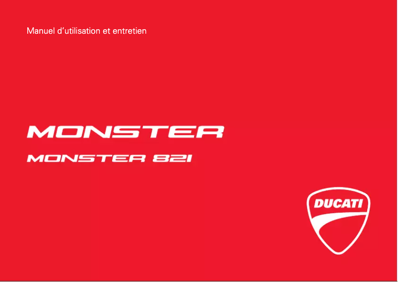 Page 1 of the manual User Manual Ducati Monster 821 (2016)
