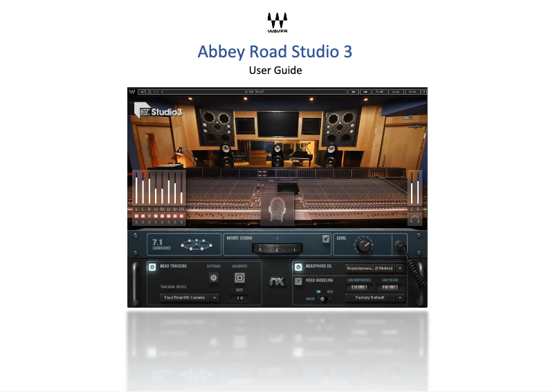 Page 1 de la notice Manuel utilisateur Waves Abbey Road Studio 3