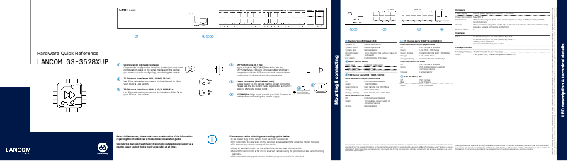 Image de la première page du manuel de l'appareil GS-3528XUP