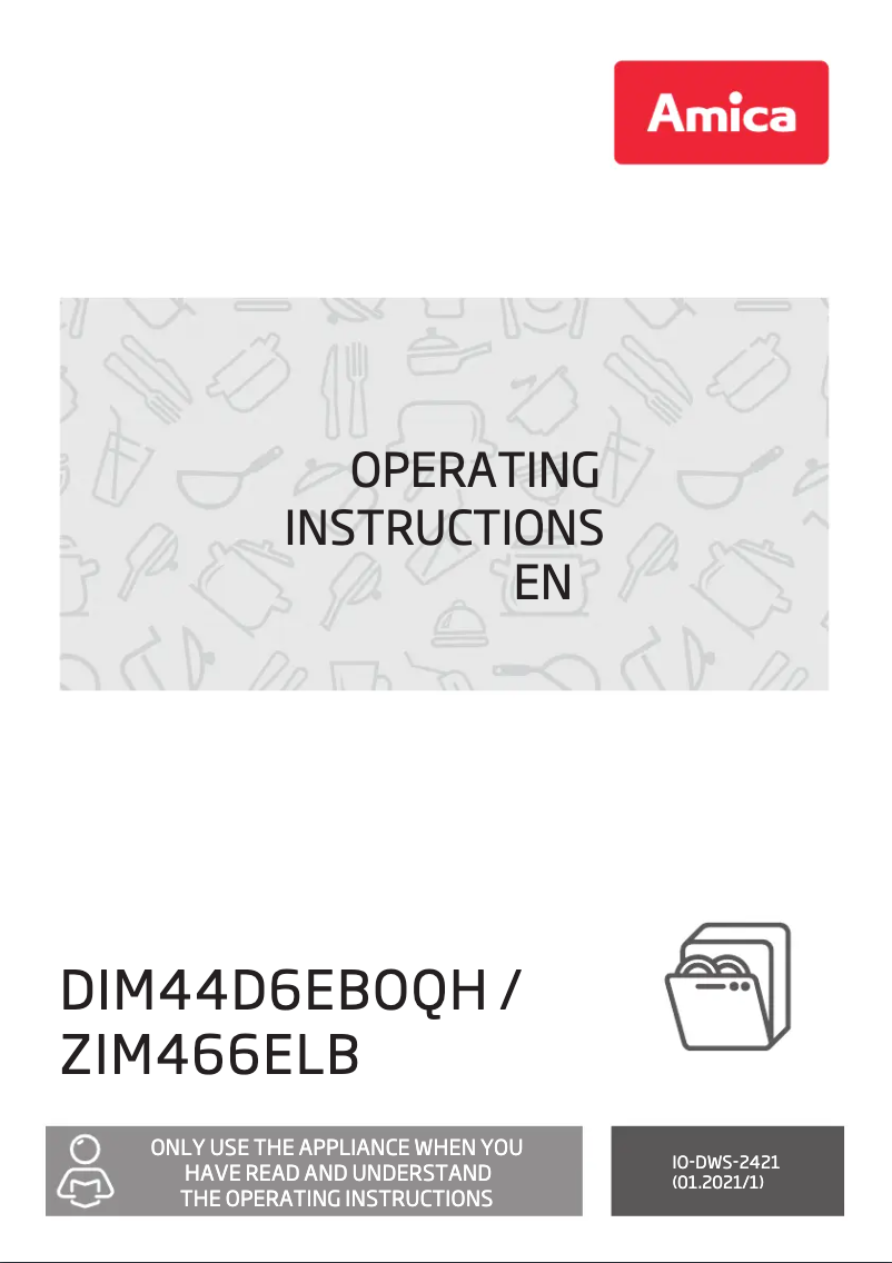 Page 1 de la notice Manuel utilisateur Amica DIM44D6EBOqH