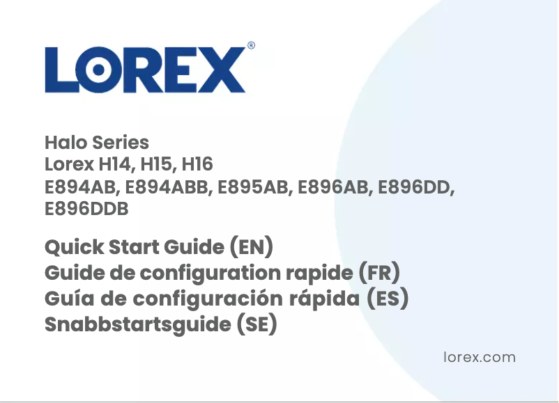 Página 1 del manual Guía de inicio rápido Lorex E894AB-E