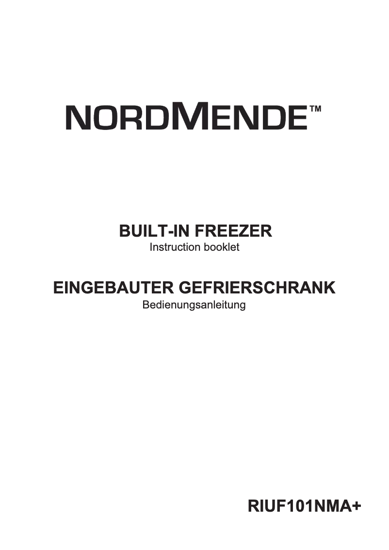 Image de la première page du manuel de l'appareil RIUF101NMA