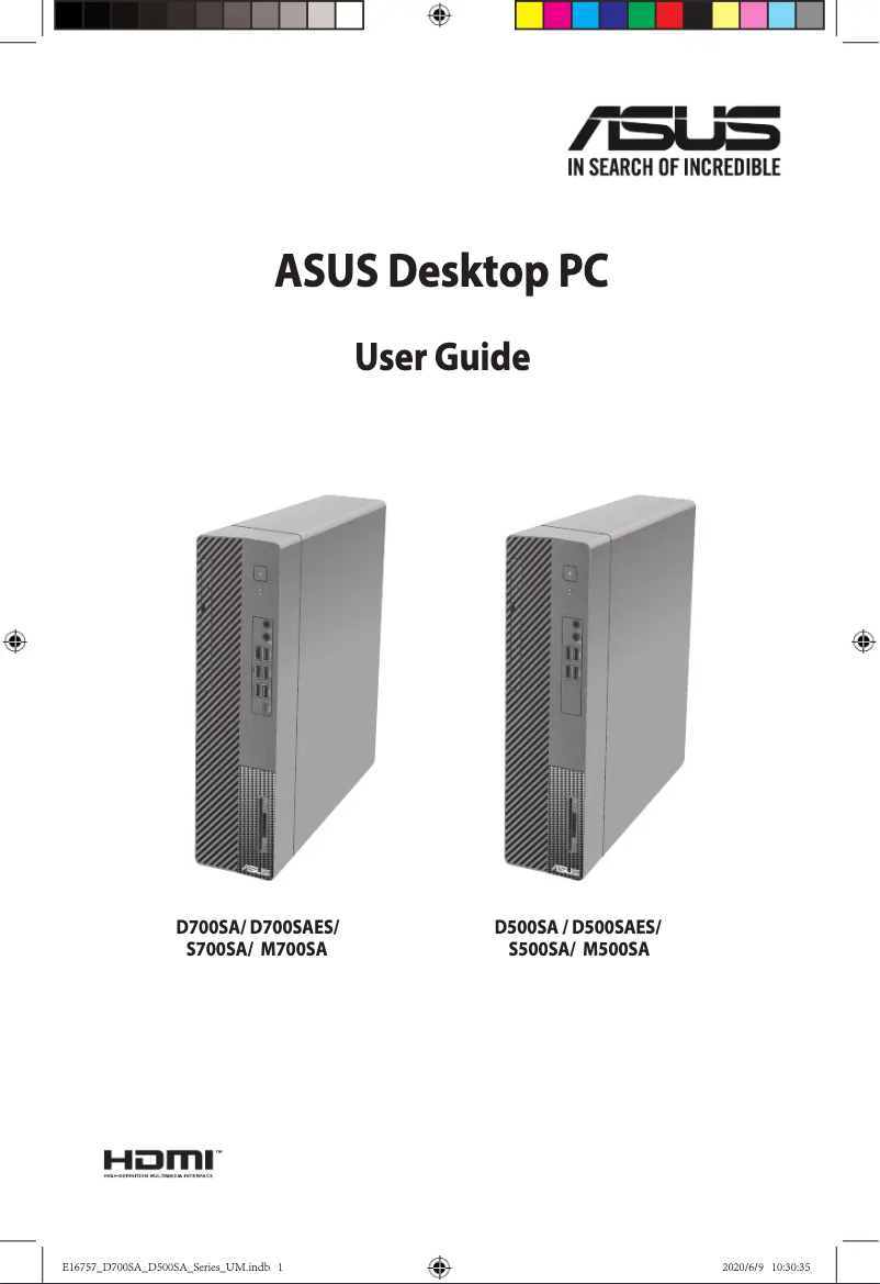 Page 1 de la notice Manuel utilisateur Asus ExpertCenter D500SA