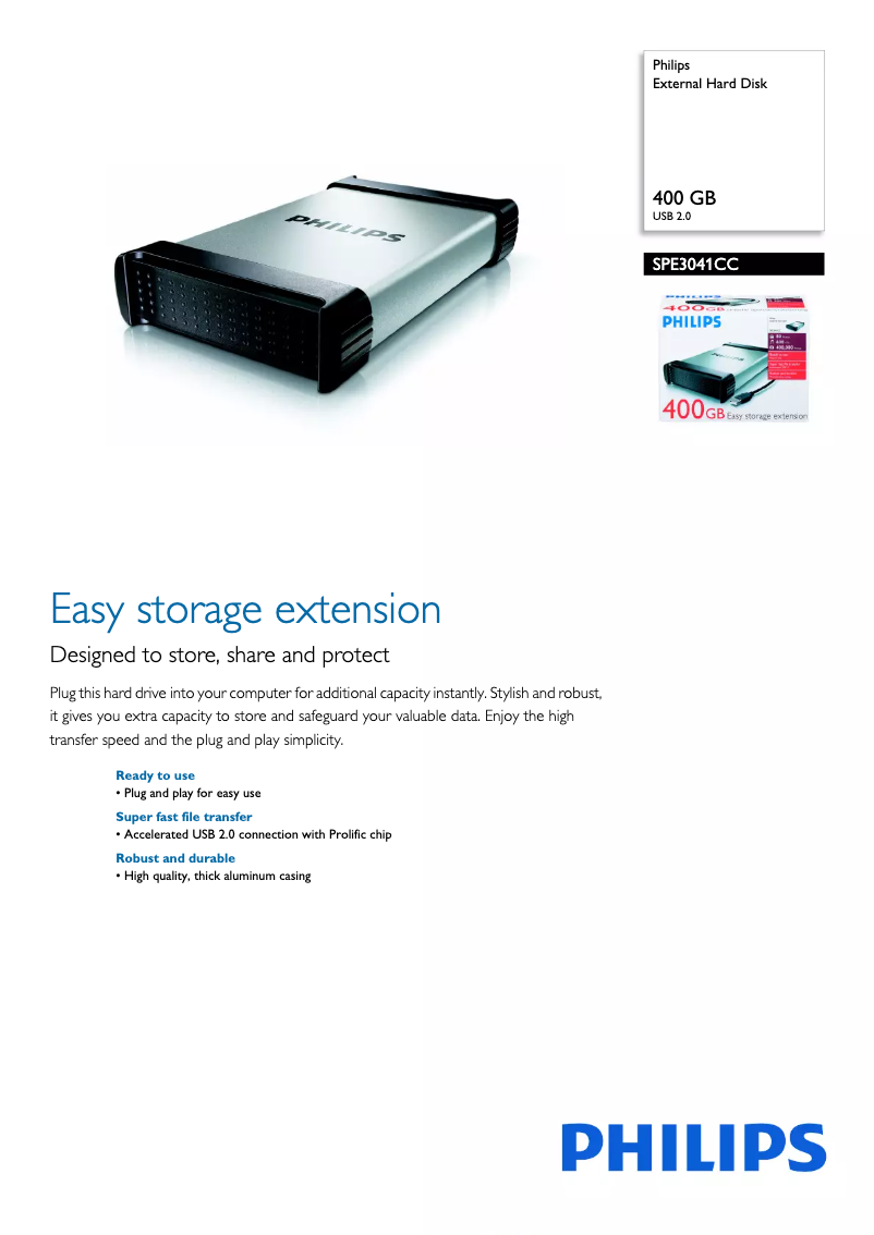 Image de la première page du manuel de l'appareil SPE3041CC