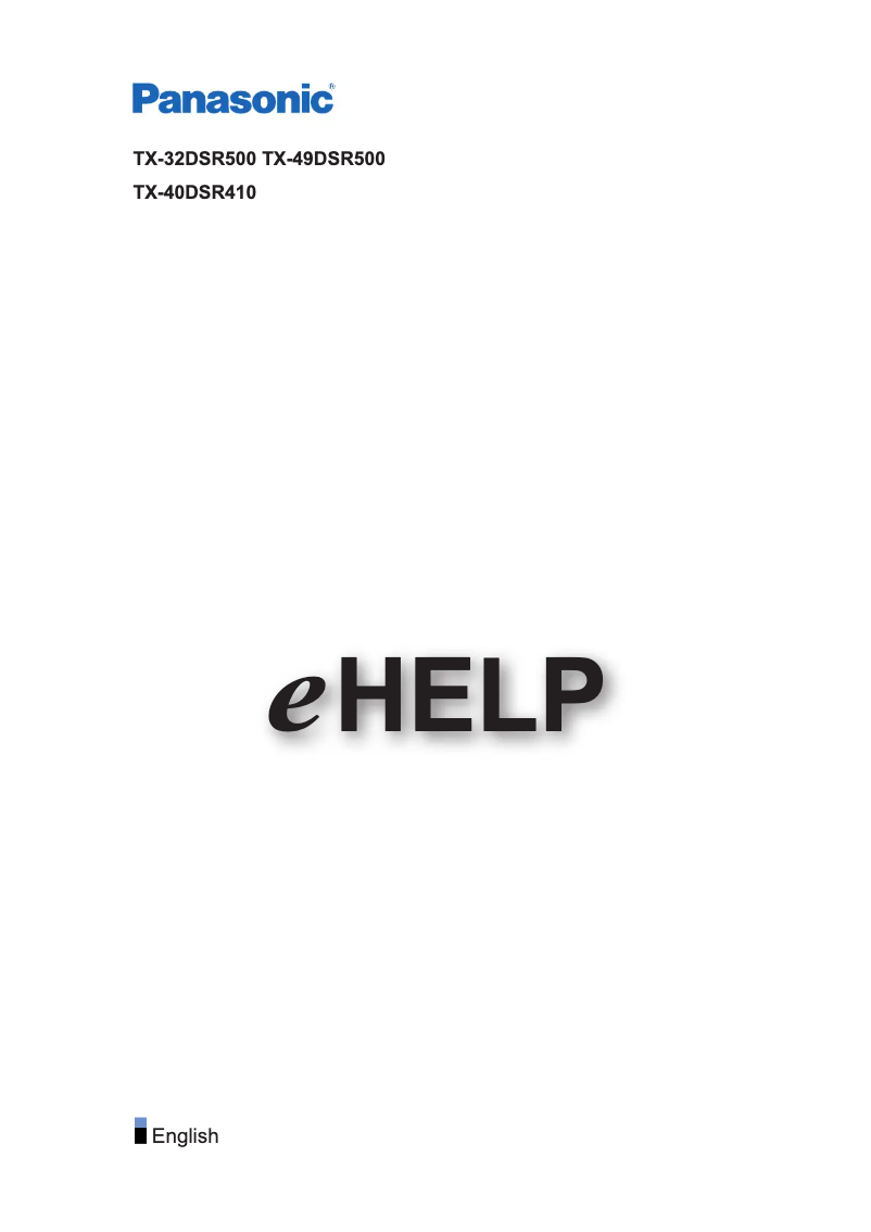 Page 1 de la notice Manuel utilisateur Panasonic TX-32DSR500