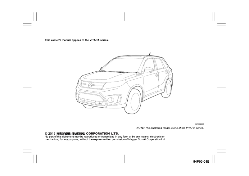 Page n°1 - Manuel utilisateur Suzuki Grand Vitara (2017)