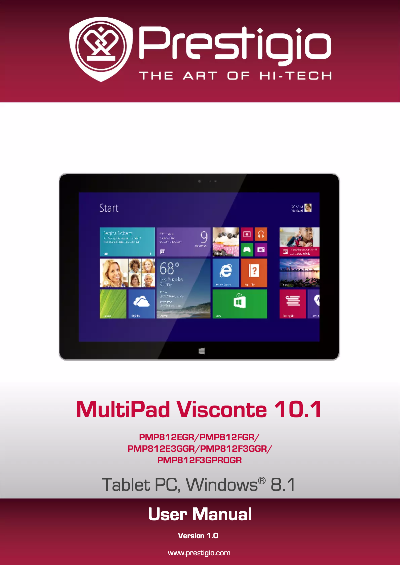 Image de la première page du manuel de l'appareil MultiPad Visconte 2 PMP812E