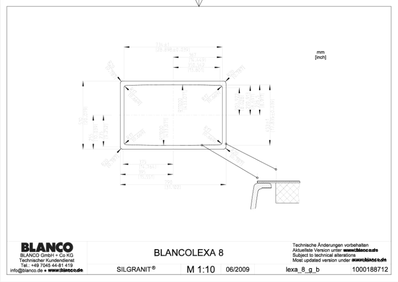 Page 1 de la notice Manuel utilisateur BLANCO LEXA 8