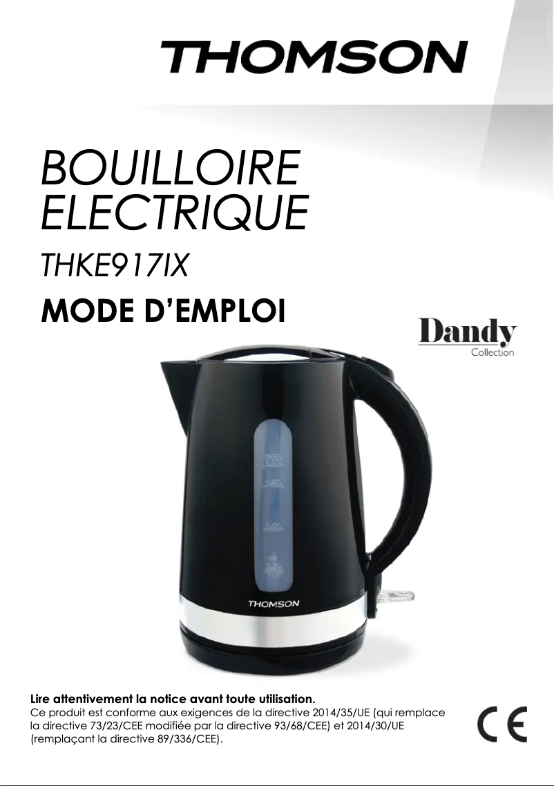 Page n°1 - Manuel utilisateur Thomson THKE917IX