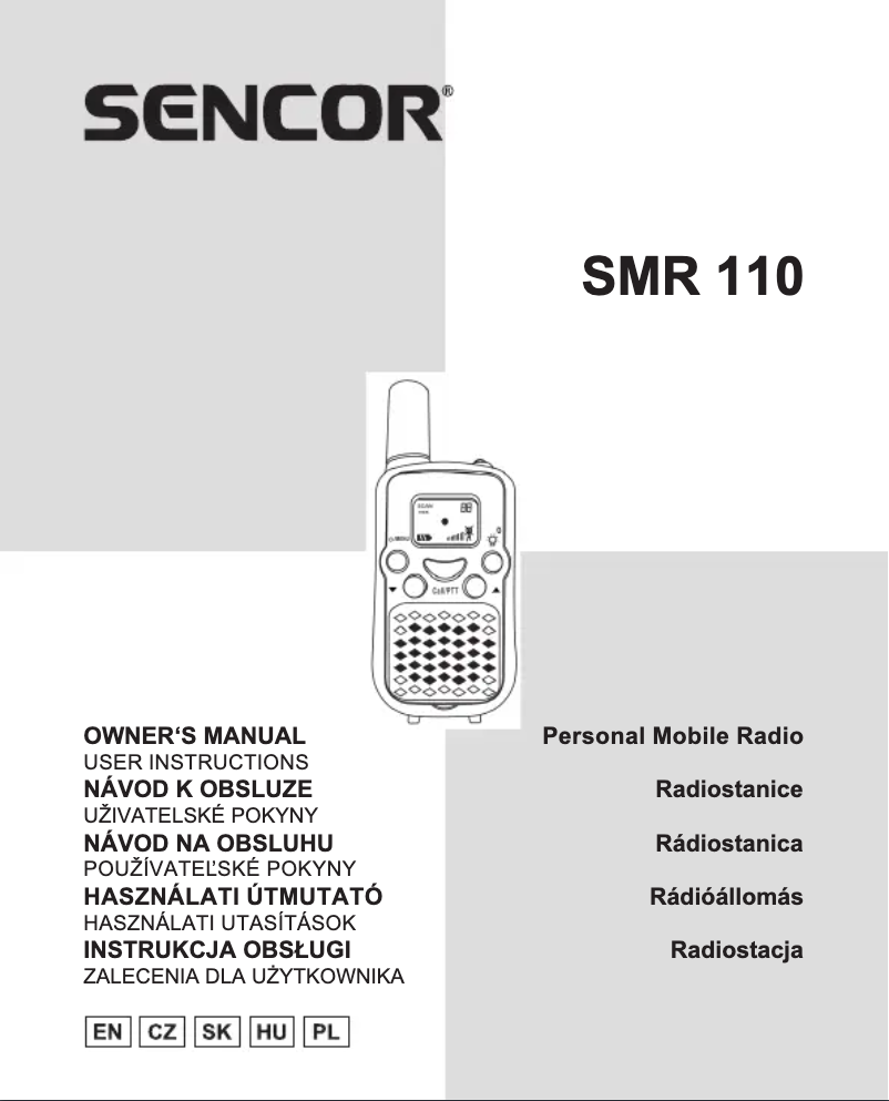 Page n°1 - Manuel utilisateur Sencor SMR 110