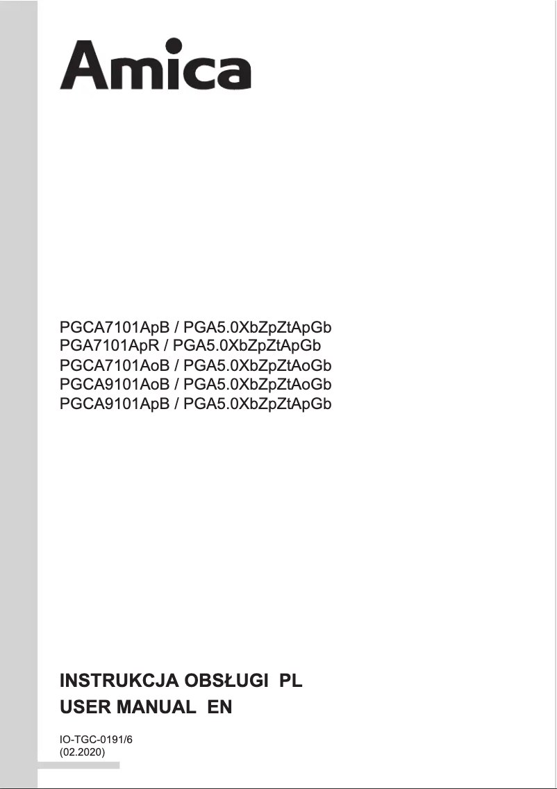 Image de la première page du manuel de l'appareil PGA7101ApR