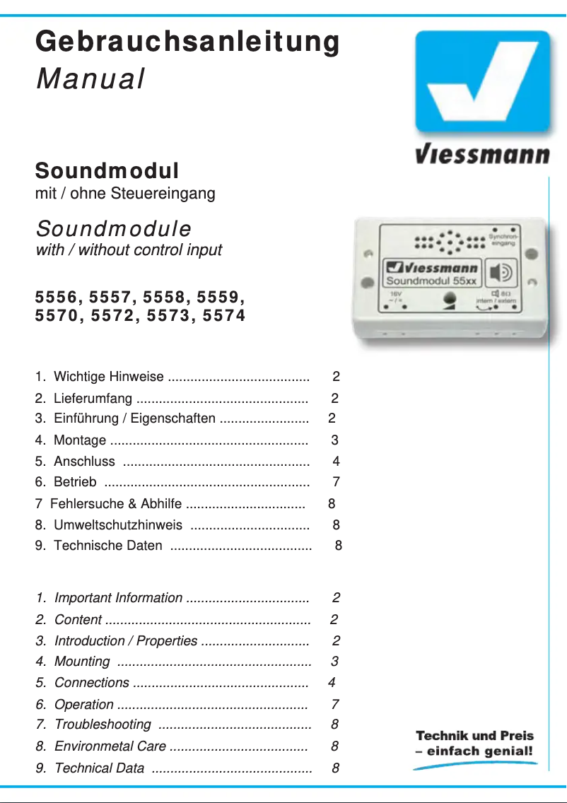 Page 1 de la notice Manuel utilisateur Viessmann 5570