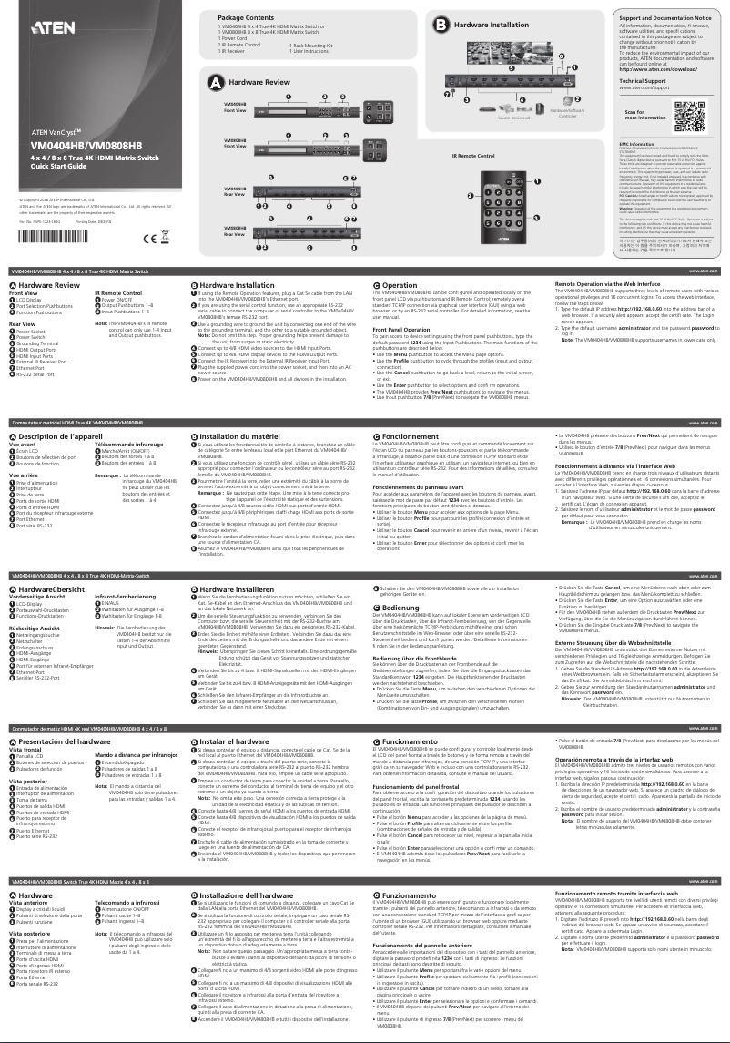 Página 1 del manual Manual de usuario ATen VM0404HB