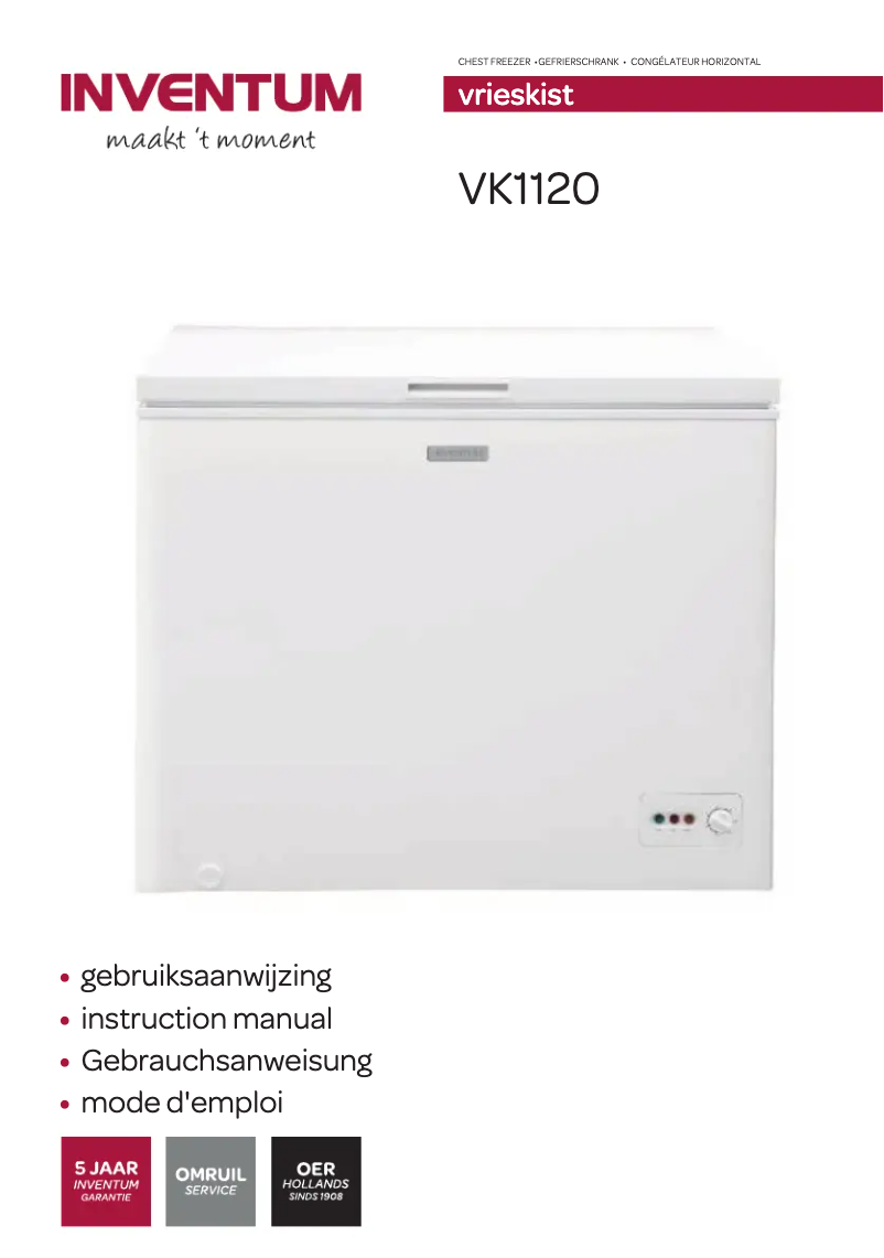 Page 1 de la notice Manuel utilisateur Inventum VK1120