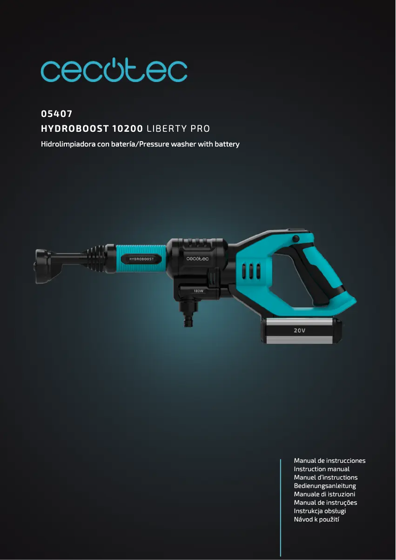 Page n°1 - Manuel utilisateur Cecotec Hydroboost 10200 Liberty Pro