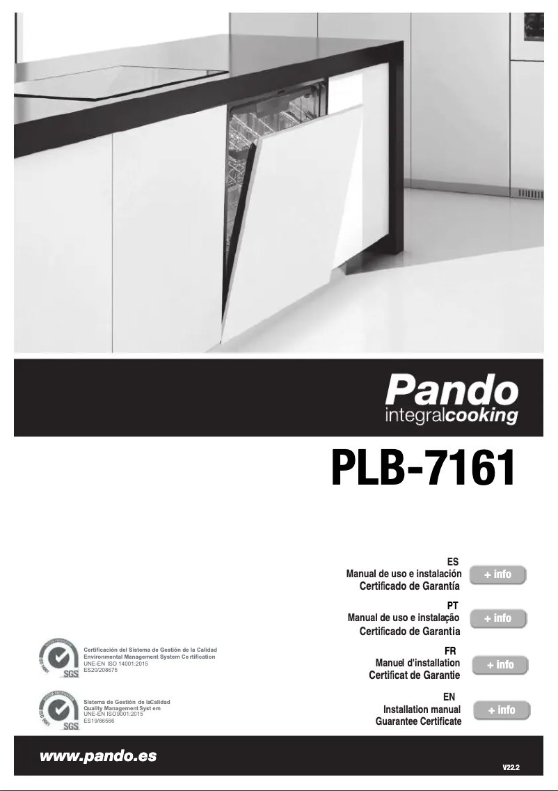 Page 1 de la notice Manuel utilisateur Pando PLB-7161