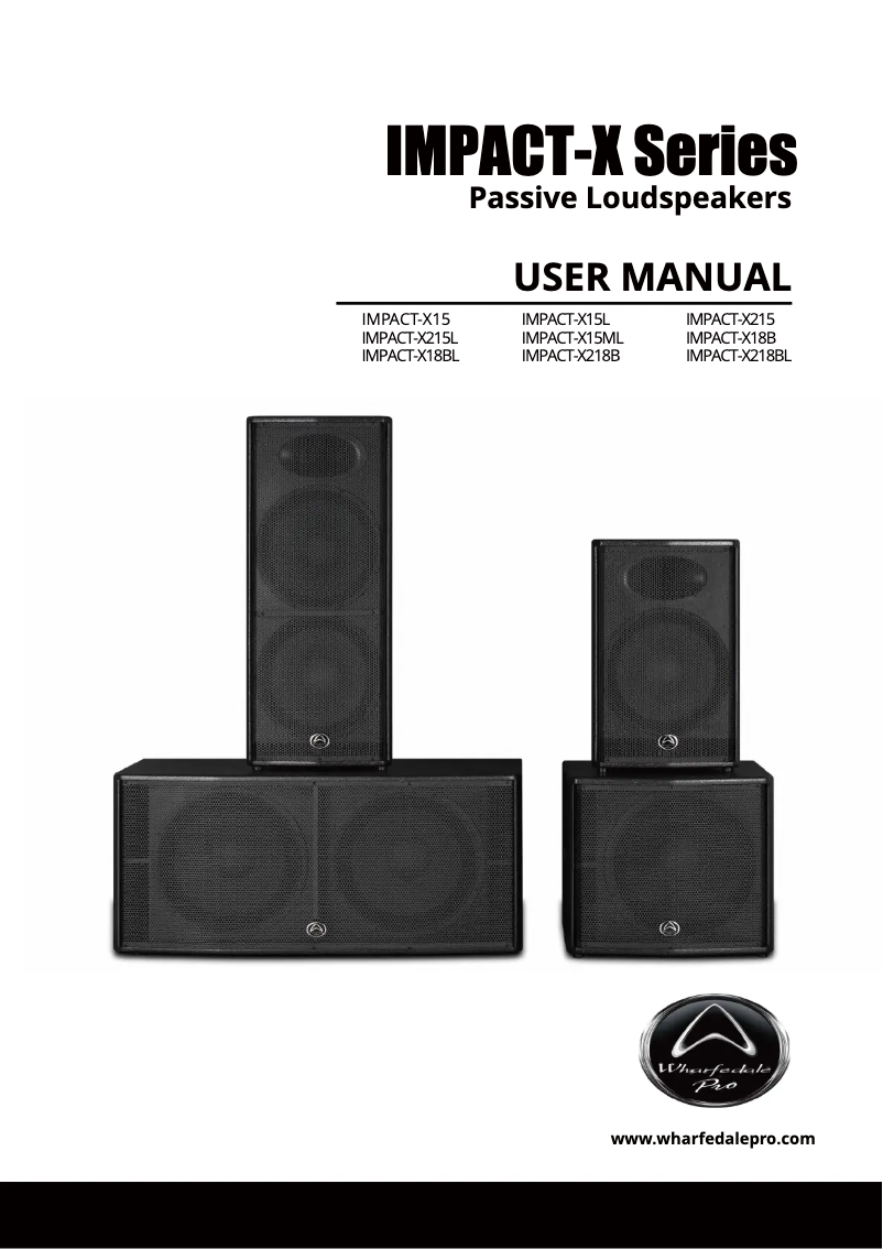 Page 1 de la notice Manuel utilisateur Wharfedale Impact-X15